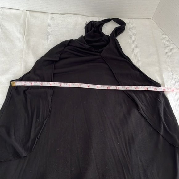 Wilfred Halter Style Tank Top with Flowy Layered Details Loose Fit Black - Picture 6 of 7